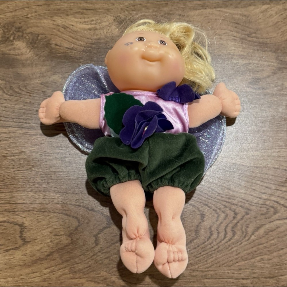 Cabbage Patch Kids Garden Fairies Doll 1995 Mini Baby 8” Blonde Hair Brown Eyes